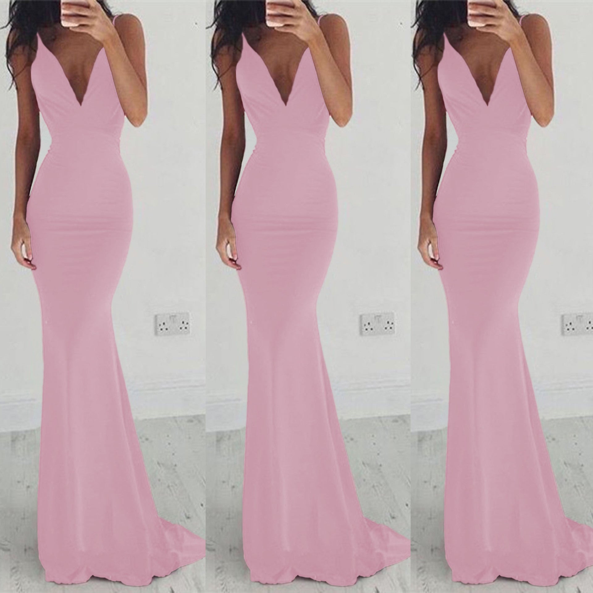 Women's Milk Silk Sling Sexy Backless Dress