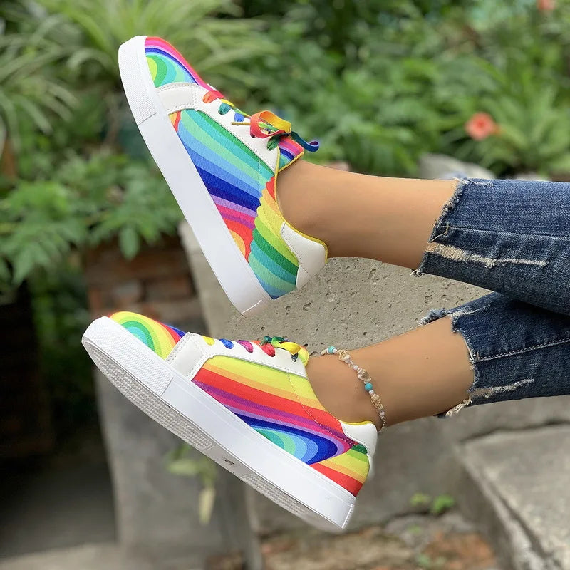 Women’s Rainbow Fashion Casual Shoes ꫀꪶꫀᧁꪖꪀᥴꫀ꠸ᠻꪗ~ 𝔈𝔪𝔟𝔯𝔞𝔠𝔢 𝔈𝔩𝔢𝔤𝔞𝔫𝔠𝔢