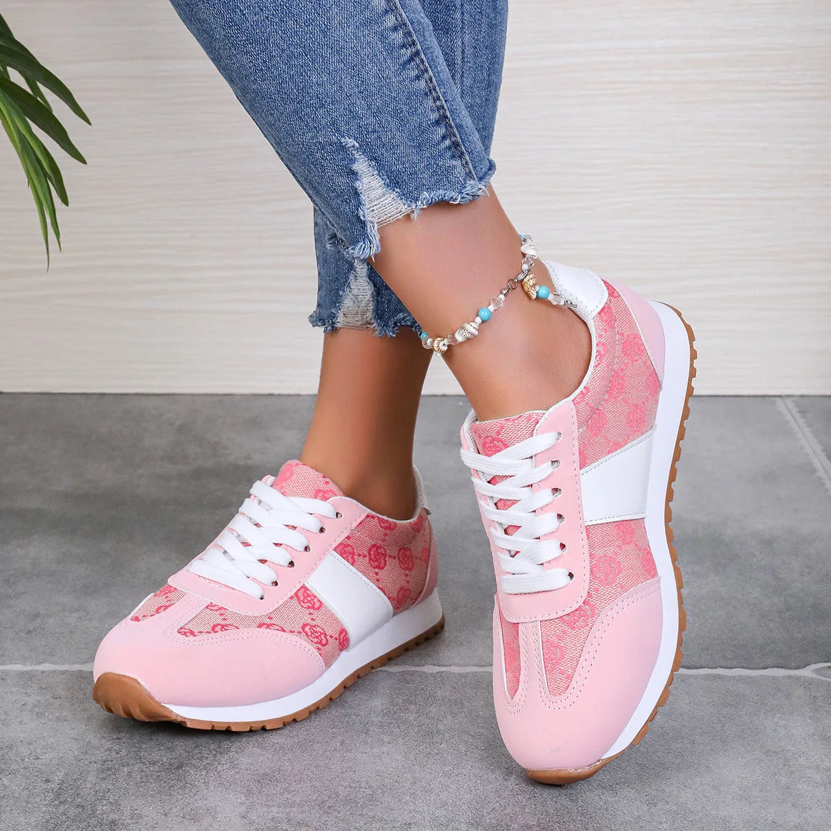 Breathable Women's Sneakers Lightweight Leisure Tennis Shoes for Women Flower Design Luxury Shoes Comfort Fashion Platform Shoes eprolo