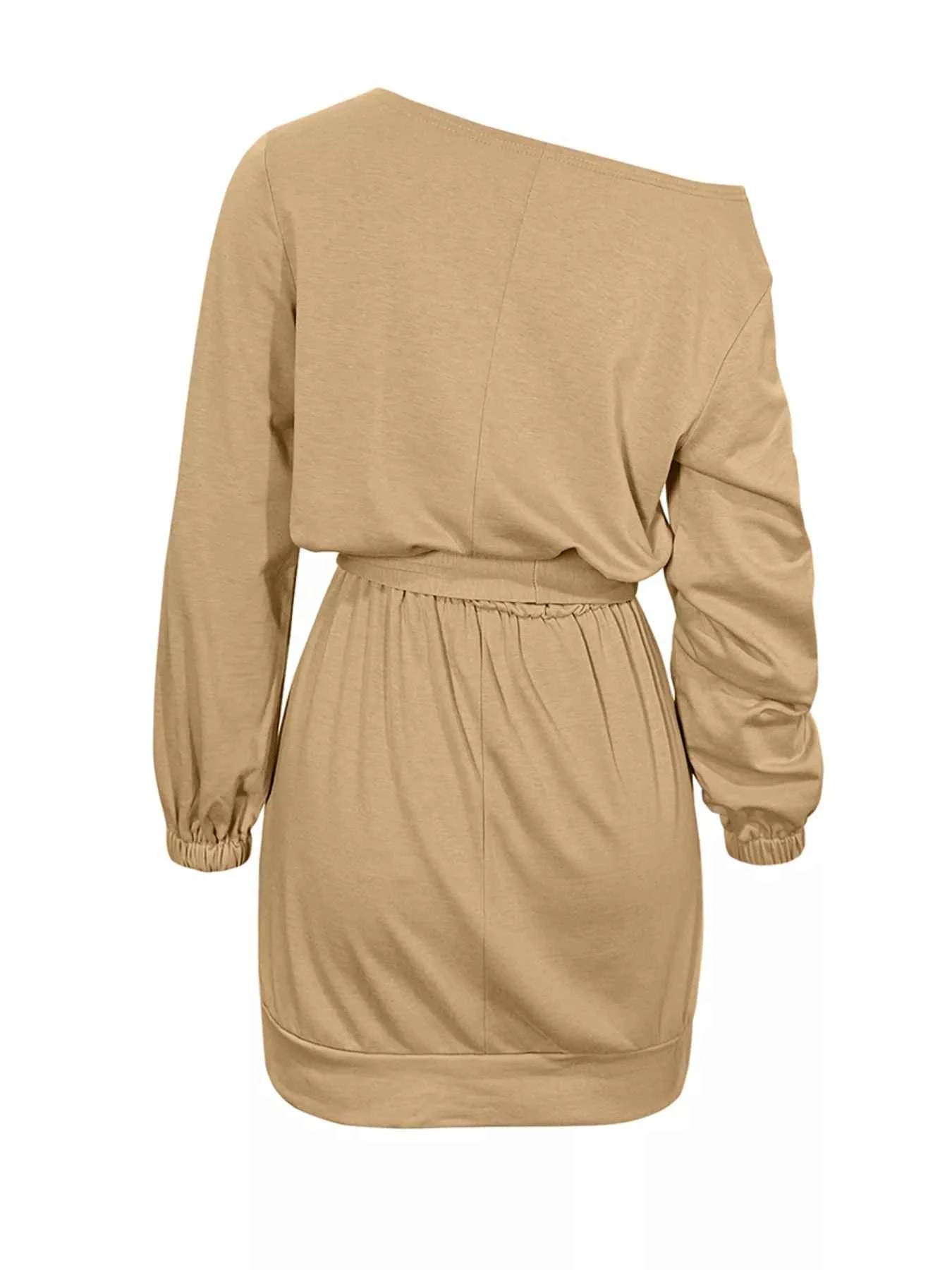 One Shoulder Tie : Waist Dress