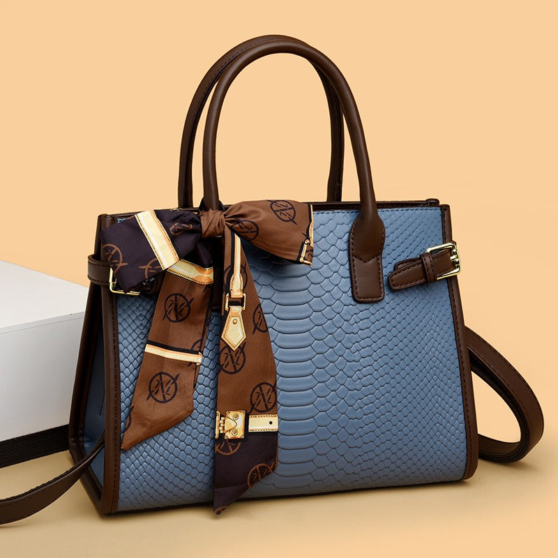 Women’s Genuine Leather Snakeskin Handbag