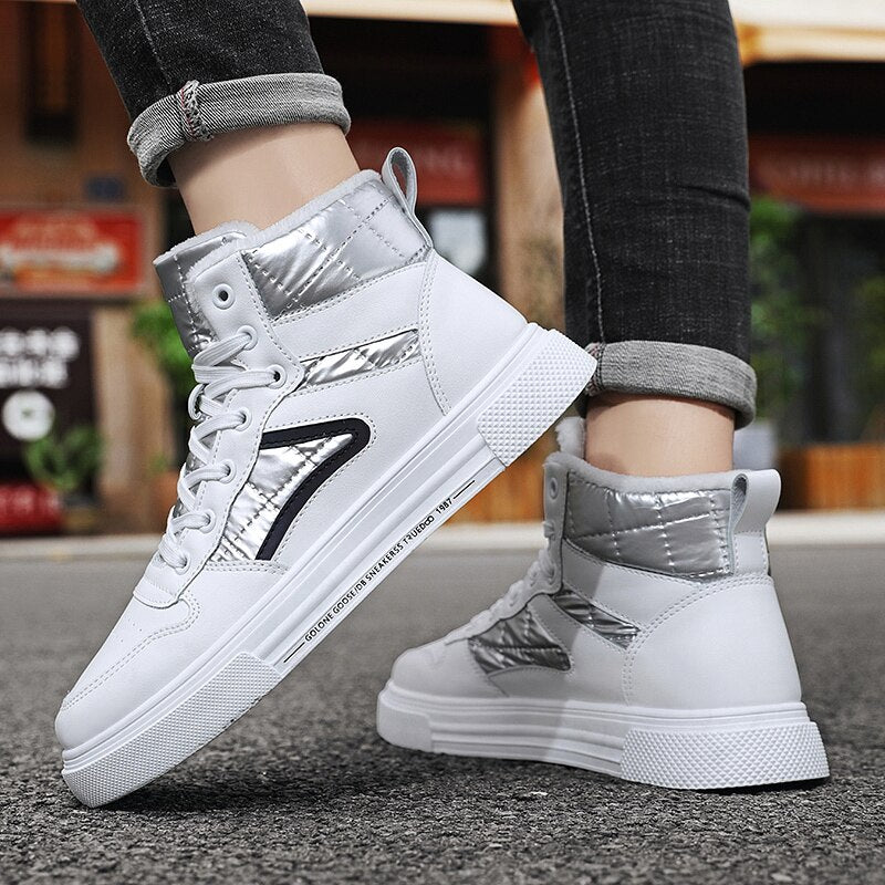 Men Stylish High-Top Walking Sneakers
