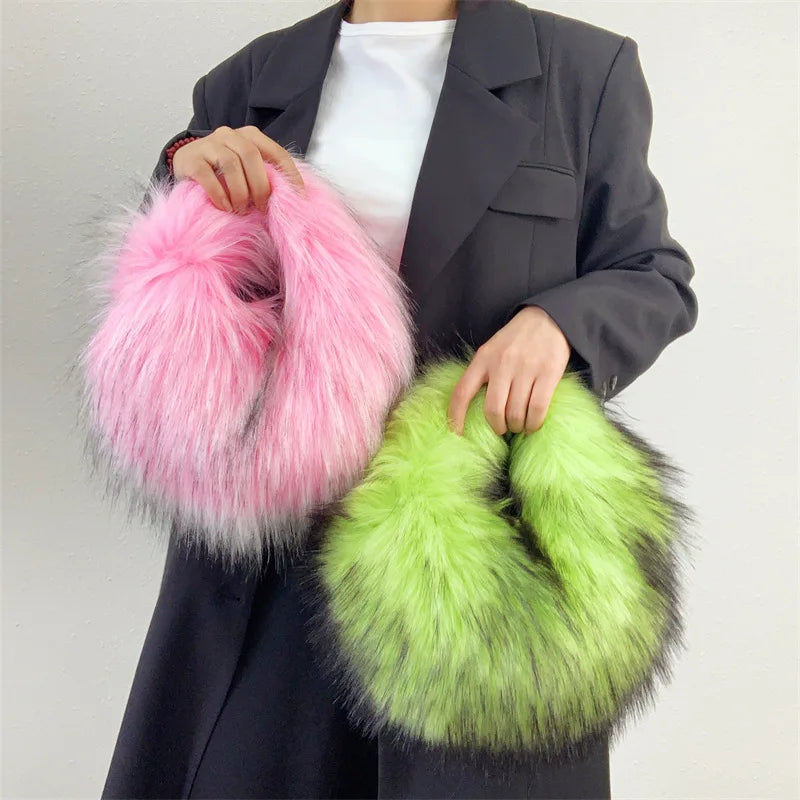 Fashion Faux Fur Women Handbags ꫀꪶꫀᧁꪖꪀᥴꫀ꠸ᠻꪗ~ 𝔈𝔪𝔟𝔯𝔞𝔠𝔢 𝔈𝔩𝔢𝔤𝔞𝔫𝔠𝔢