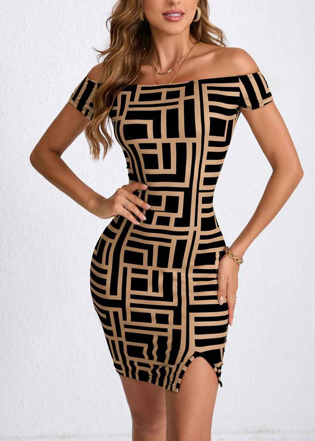 Stunning European : One-Shoulder Bodycon Dress