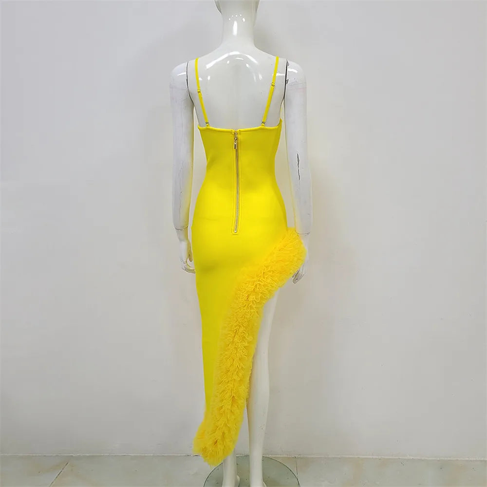 Women Spaghetti Strap Bandage Dress
