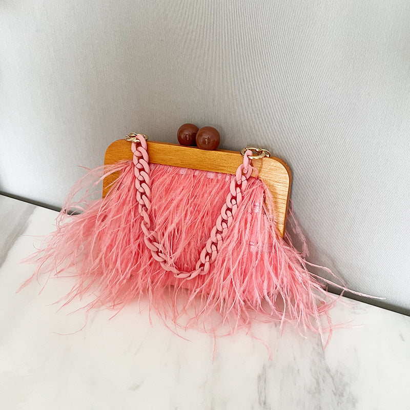 Acrylic Chain Banquet Handbag for Women