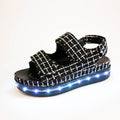 Summer Fashion LED Flash Colorful Flats Sandals Open Toe Platform Sandals Shoes Women Casual Shoes Ladies Beach Shoes eprolo