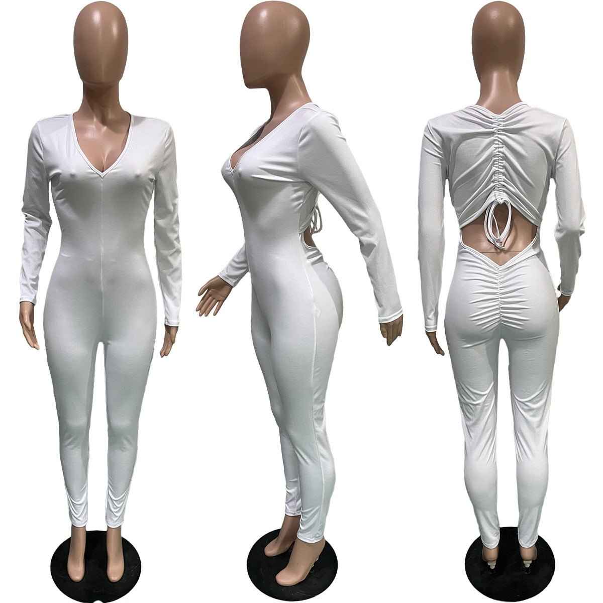 Women Back Retractable Jumpsuit