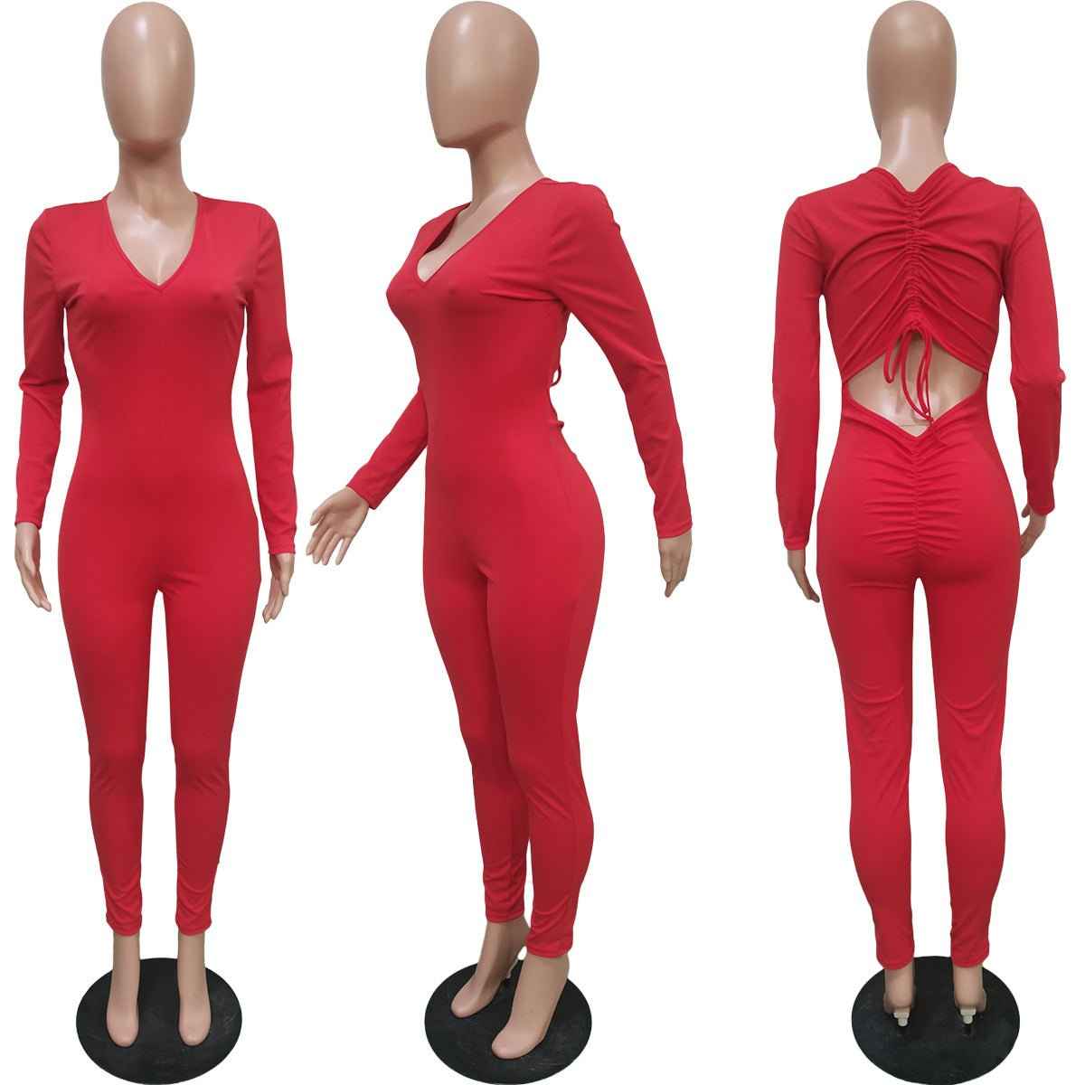 Women Back Retractable Jumpsuit