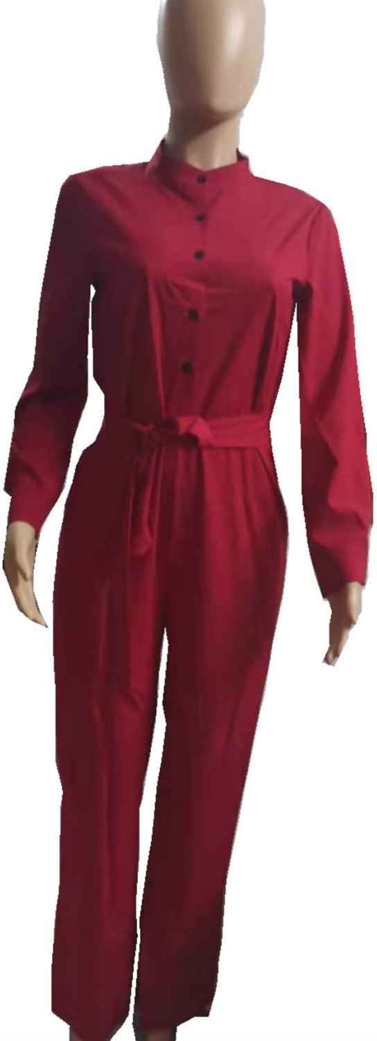 Printed Leopard Long Sleeve Jumpsuits For Plus Size Woman