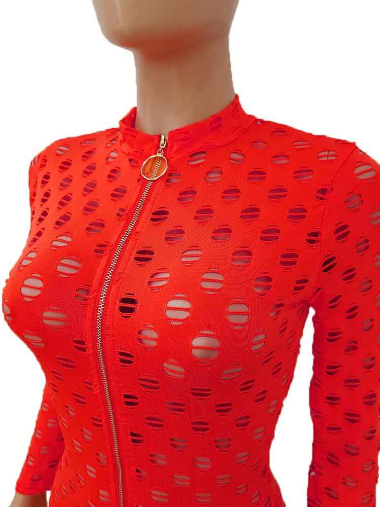 Casual Sexy Mesh Streetwear Jumpsuits