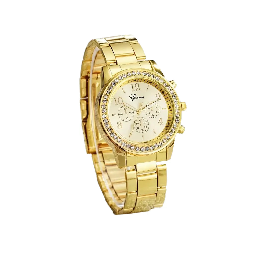Women’s Luxury Gold Watch Jewelry Set (5PCS)