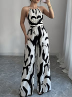 Abstract Print Sleeveless Wide Leg Jumpsuit - ꫀꪶꫀᧁꪖꪀᥴꫀ꠸ᠻꪗ~ 𝔈𝔪𝔟𝔯𝔞𝔠𝔢 𝔈𝔩𝔢𝔤𝔞𝔫𝔠𝔢