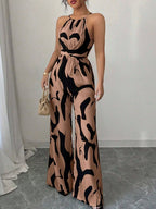 Abstract Print Sleeveless Wide Leg Jumpsuit - ꫀꪶꫀᧁꪖꪀᥴꫀ꠸ᠻꪗ~ 𝔈𝔪𝔟𝔯𝔞𝔠𝔢 𝔈𝔩𝔢𝔤𝔞𝔫𝔠𝔢