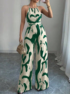 Abstract Print Sleeveless Wide Leg Jumpsuit - ꫀꪶꫀᧁꪖꪀᥴꫀ꠸ᠻꪗ~ 𝔈𝔪𝔟𝔯𝔞𝔠𝔢 𝔈𝔩𝔢𝔤𝔞𝔫𝔠𝔢