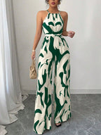 Abstract Print Sleeveless Wide Leg Jumpsuit - ꫀꪶꫀᧁꪖꪀᥴꫀ꠸ᠻꪗ~ 𝔈𝔪𝔟𝔯𝔞𝔠𝔢 𝔈𝔩𝔢𝔤𝔞𝔫𝔠𝔢