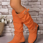 Block Heel Boots with Buckle Detail - ꫀꪶꫀᧁꪖꪀᥴꫀ꠸ᠻꪗ~ 𝔈𝔪𝔟𝔯𝔞𝔠𝔢 𝔈𝔩𝔢𝔤𝔞𝔫𝔠𝔢