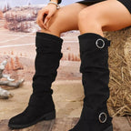 Block Heel Boots with Buckle Detail - ꫀꪶꫀᧁꪖꪀᥴꫀ꠸ᠻꪗ~ 𝔈𝔪𝔟𝔯𝔞𝔠𝔢 𝔈𝔩𝔢𝔤𝔞𝔫𝔠𝔢