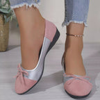 Chic Bow Two-Tone Slip-On Shoes - ꫀꪶꫀᧁꪖꪀᥴꫀ꠸ᠻꪗ~ 𝔈𝔪𝔟𝔯𝔞𝔠𝔢 𝔈𝔩𝔢𝔤𝔞𝔫𝔠𝔢