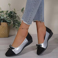 Chic Bow Two-Tone Slip-On Shoes - ꫀꪶꫀᧁꪖꪀᥴꫀ꠸ᠻꪗ~ 𝔈𝔪𝔟𝔯𝔞𝔠𝔢 𝔈𝔩𝔢𝔤𝔞𝔫𝔠𝔢