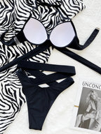 Fashion Crisscross Halter Neck Bikini Set - ꫀꪶꫀᧁꪖꪀᥴꫀ꠸ᠻꪗ~ 𝔈𝔪𝔟𝔯𝔞𝔠𝔢 𝔈𝔩𝔢𝔤𝔞𝔫𝔠𝔢