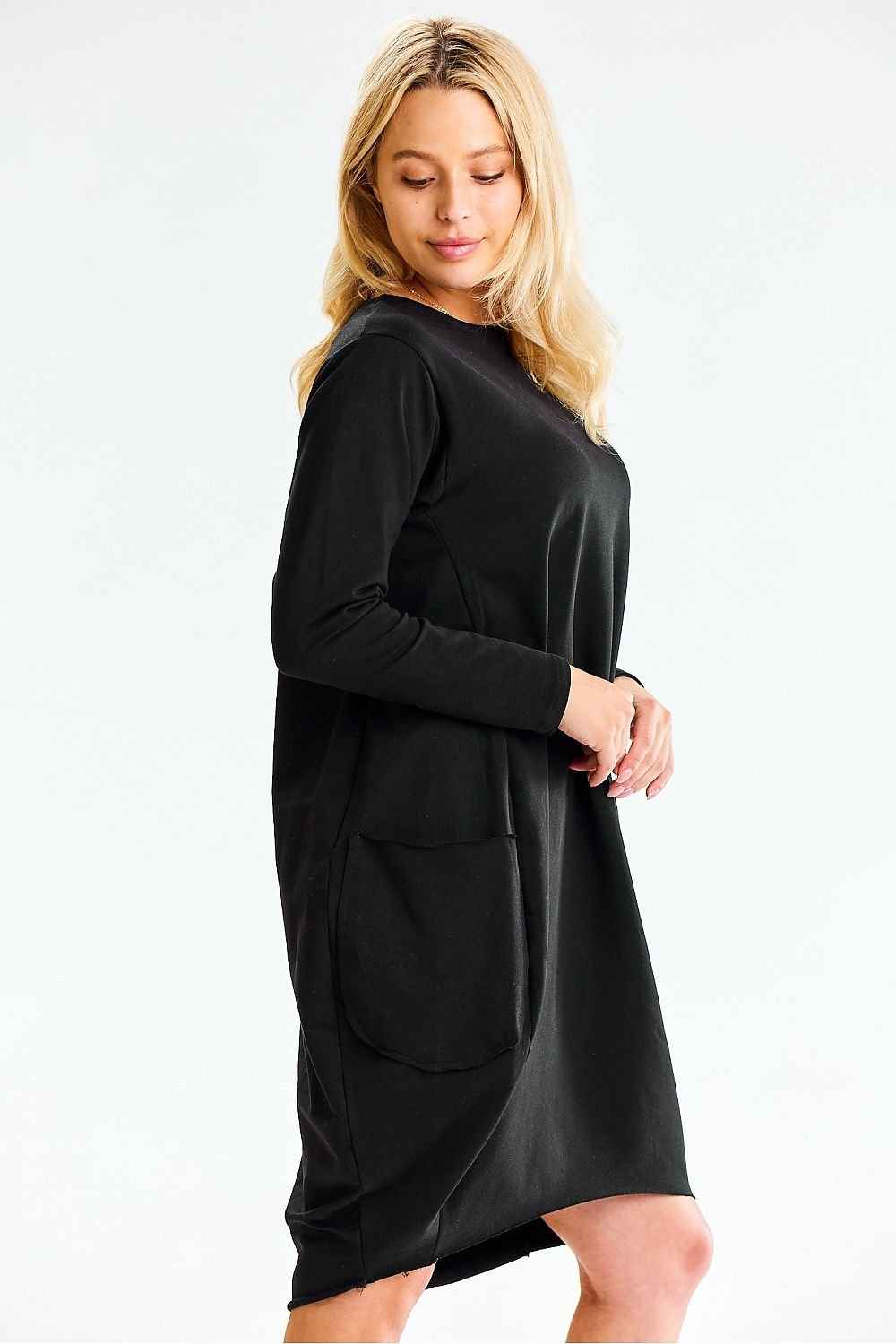 Long Sleeve Cut: Sweatshirt MIDI Dress