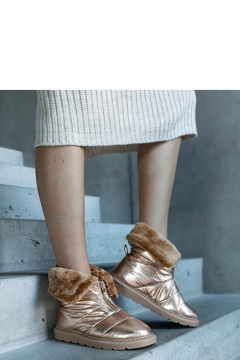 Gold Insulated: Puffer Booties