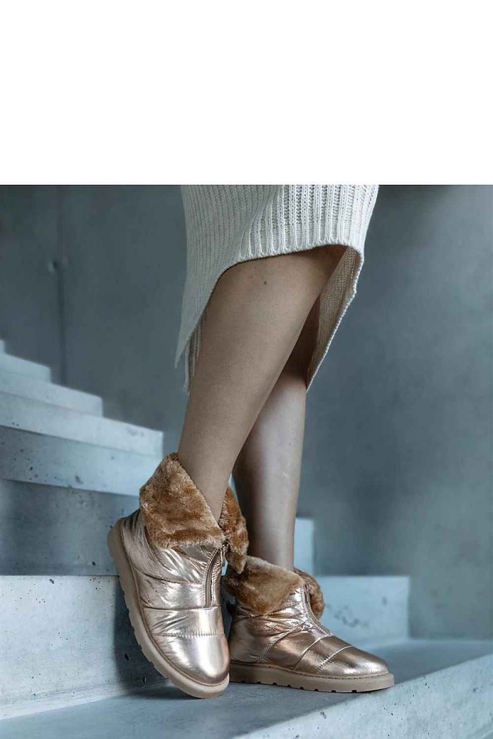 Gold Insulated: Puffer Booties