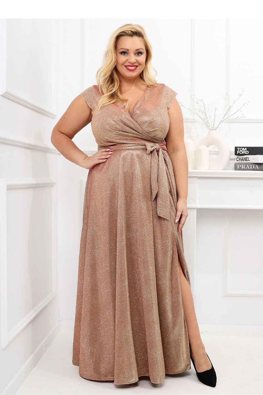 Elegant Special Occasion Sparky Wrap Dress