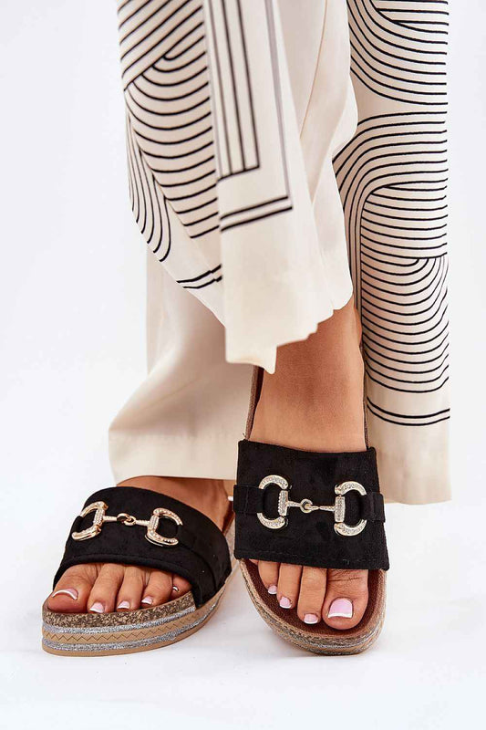 Gold Elegant Flip-Flops Slippers