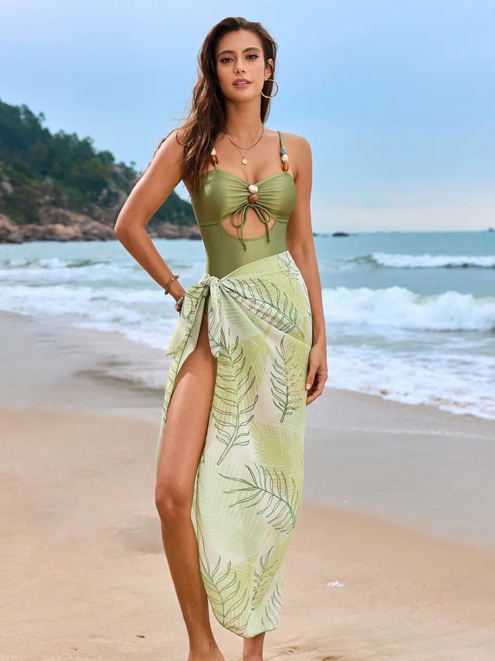Cutout Sweetheart One-Piece Cover-Up Swim Set - ꫀꪶꫀᧁꪖꪀᥴꫀ꠸ᠻꪗ~ 𝔈𝔪𝔟𝔯𝔞𝔠𝔢 𝔈𝔩𝔢𝔤𝔞𝔫𝔠𝔢
