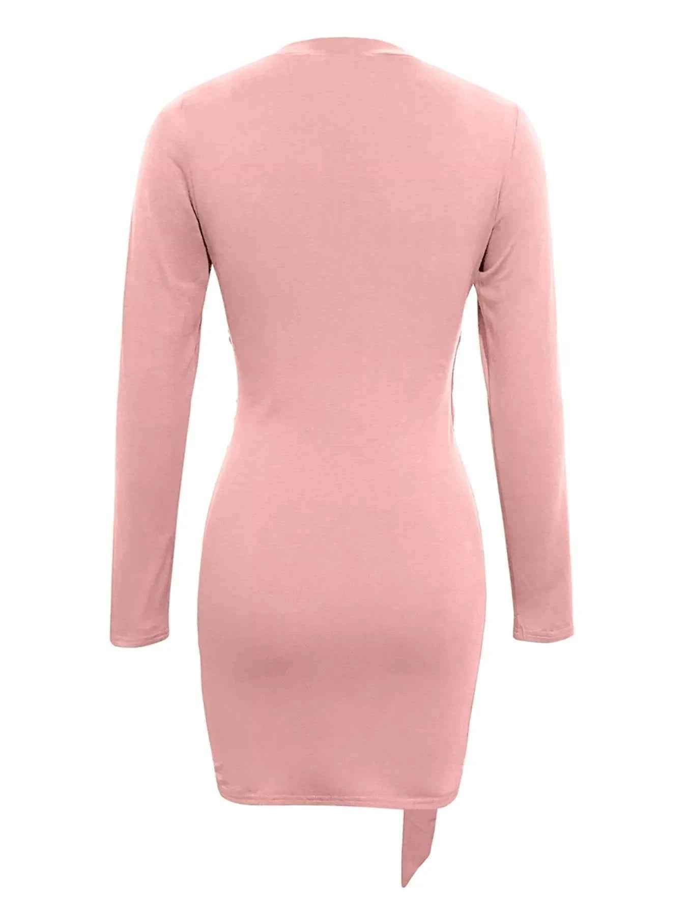 Round Neck Long Sleeve : Bodycon Dress