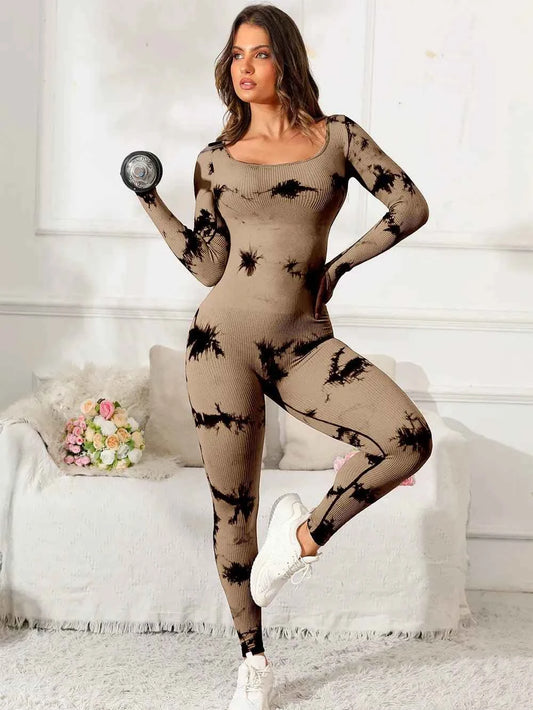 Scoop Neck Long Sleeve : Active Jumpsuit