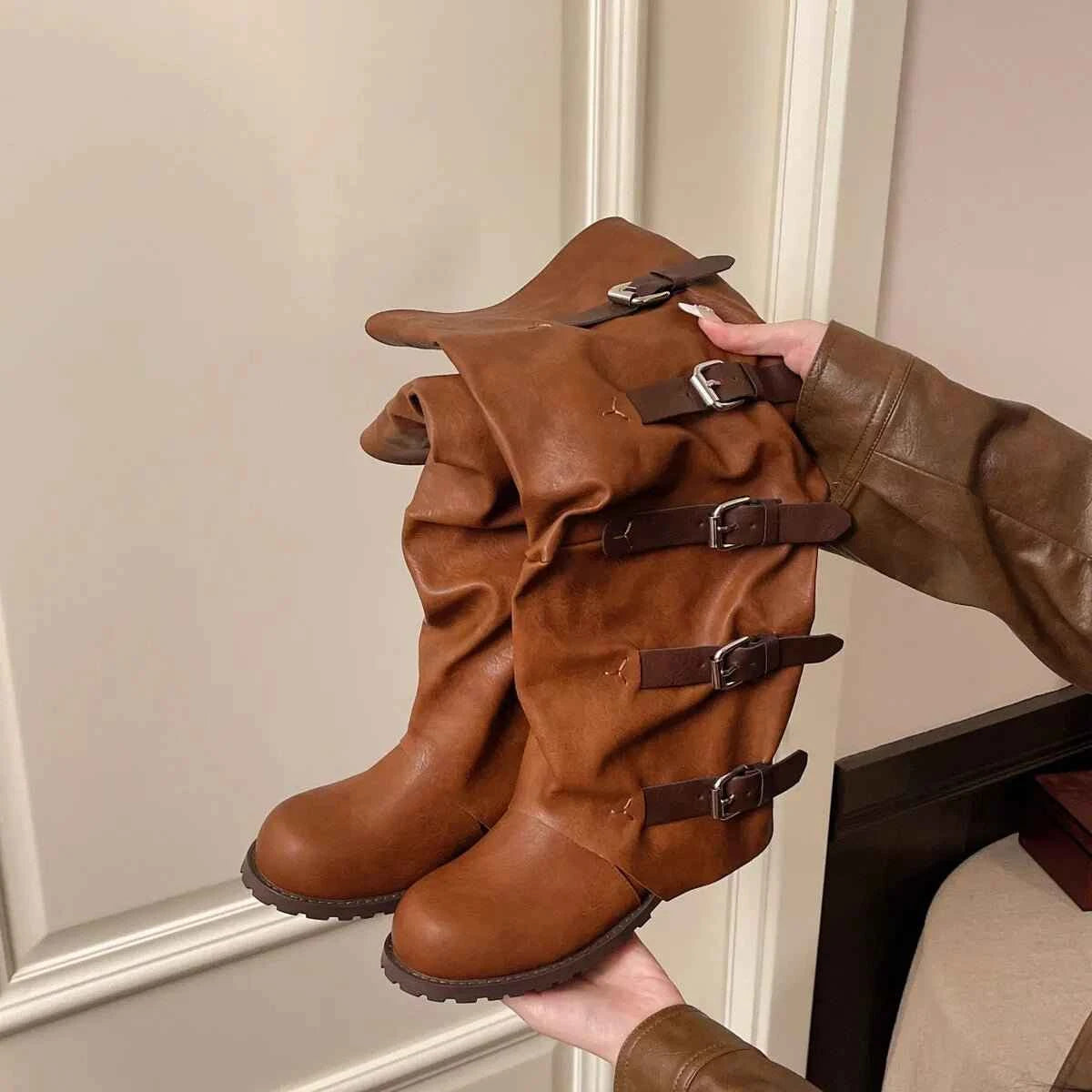 Urban Rider Multi-Buckle : Knee-High Boots