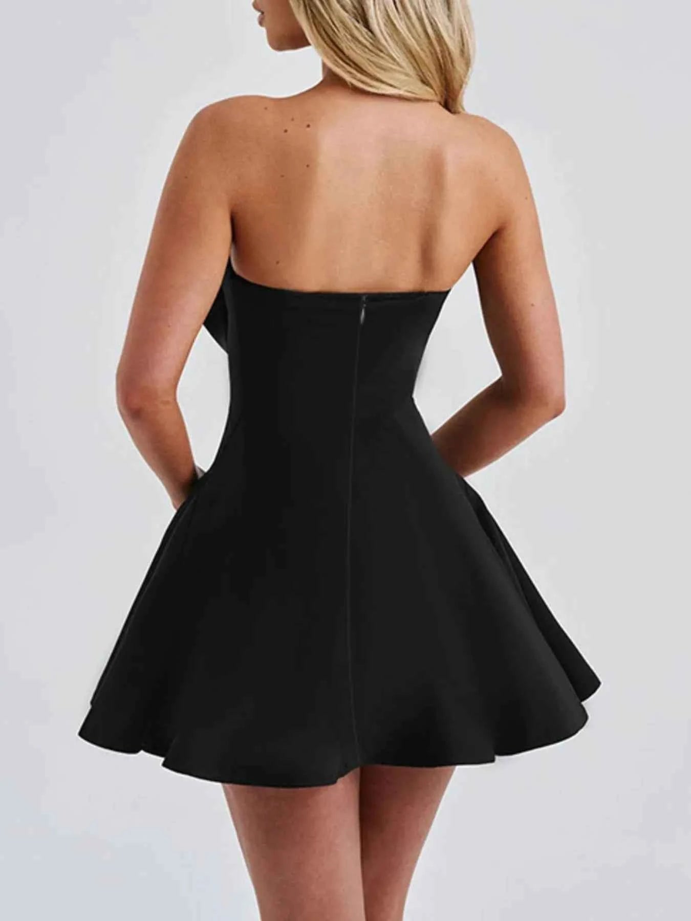 Stylish Bow Tube A-Line : Mini Dress