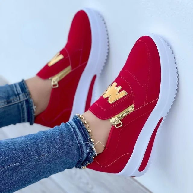Fashion Flat Bottom With Side Zipper Sport Shoes - ꫀꪶꫀᧁꪖꪀᥴꫀ꠸ᠻꪗ~ 𝔈𝔪𝔟𝔯𝔞𝔠𝔢 𝔈𝔩𝔢𝔤𝔞𝔫𝔠𝔢