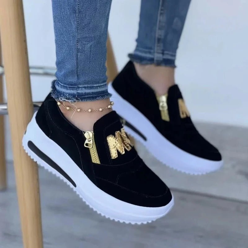 Fashion Flat Bottom With Side Zipper Sport Shoes - ꫀꪶꫀᧁꪖꪀᥴꫀ꠸ᠻꪗ~ 𝔈𝔪𝔟𝔯𝔞𝔠𝔢 𝔈𝔩𝔢𝔤𝔞𝔫𝔠𝔢