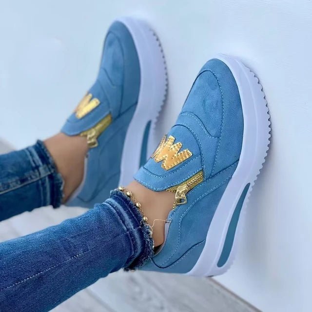 Fashion Flat Bottom With Side Zipper Sport Shoes - ꫀꪶꫀᧁꪖꪀᥴꫀ꠸ᠻꪗ~ 𝔈𝔪𝔟𝔯𝔞𝔠𝔢 𝔈𝔩𝔢𝔤𝔞𝔫𝔠𝔢