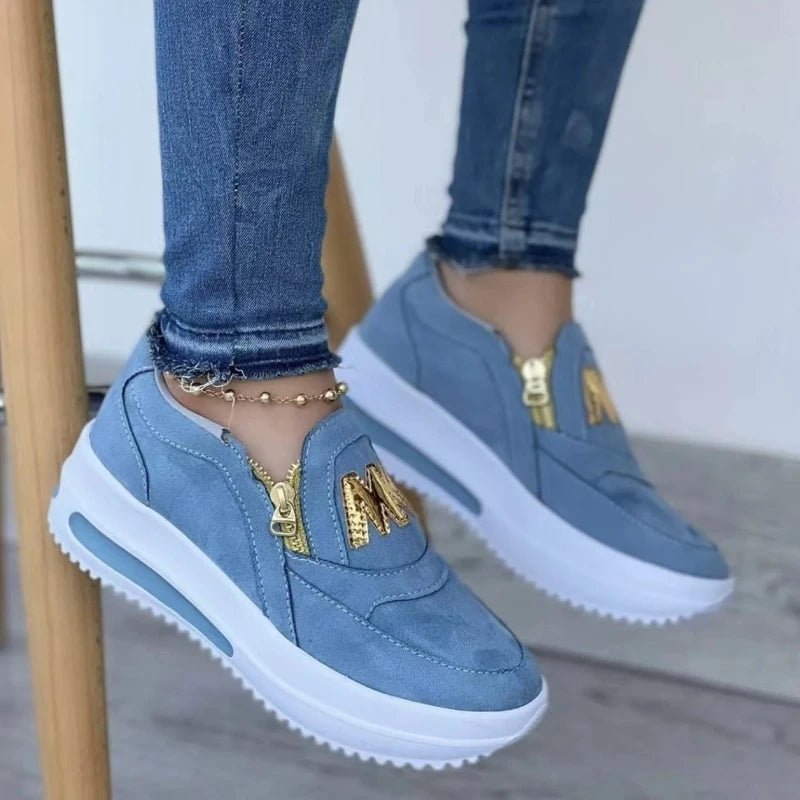 Fashion Flat Bottom With Side Zipper Sport Shoes - ꫀꪶꫀᧁꪖꪀᥴꫀ꠸ᠻꪗ~ 𝔈𝔪𝔟𝔯𝔞𝔠𝔢 𝔈𝔩𝔢𝔤𝔞𝔫𝔠𝔢