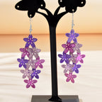 Fashion Flower Dangle Chandelier Earrings - ꫀꪶꫀᧁꪖꪀᥴꫀ꠸ᠻꪗ~ 𝔈𝔪𝔟𝔯𝔞𝔠𝔢 𝔈𝔩𝔢𝔤𝔞𝔫𝔠𝔢