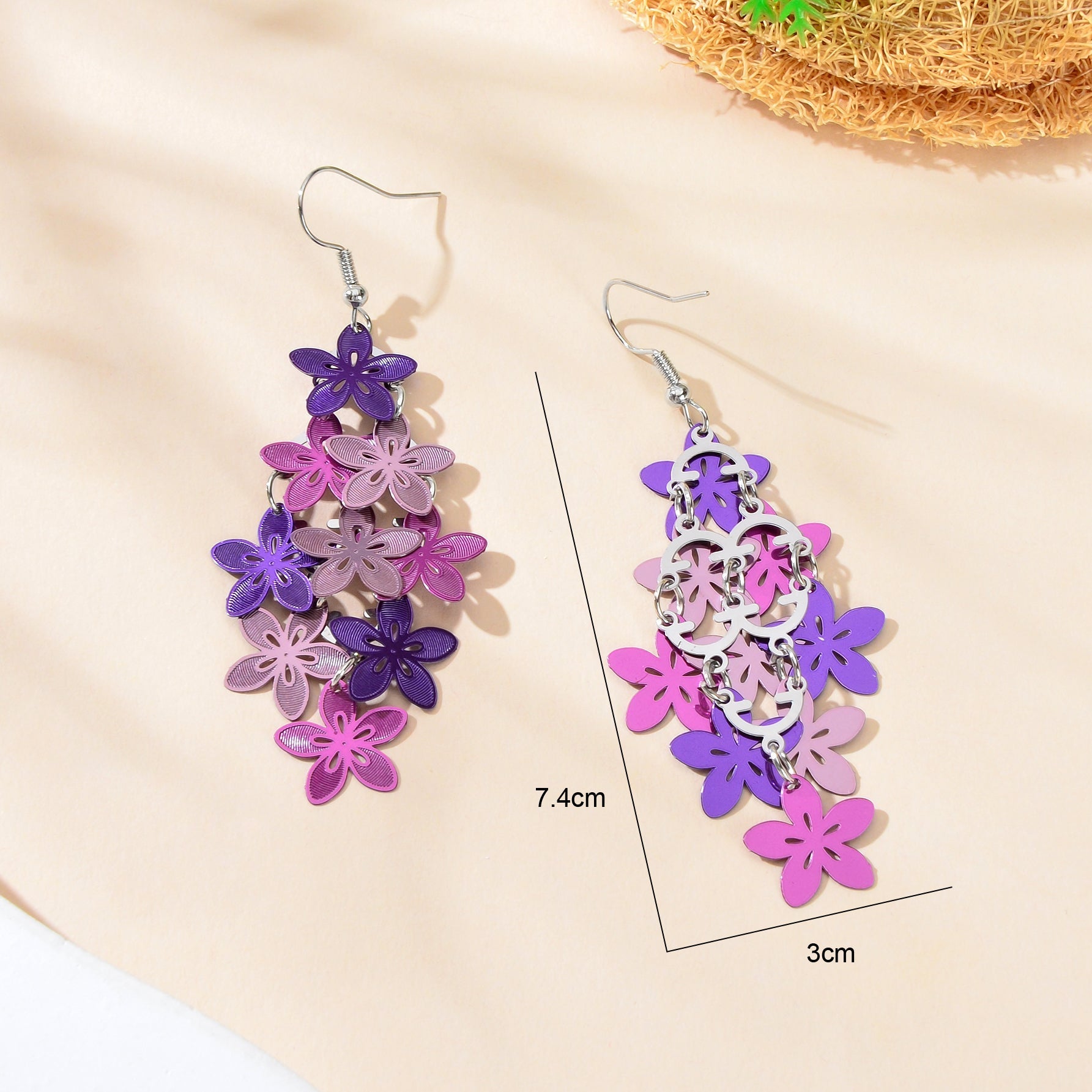Fashion Flower Dangle Chandelier Earrings - ꫀꪶꫀᧁꪖꪀᥴꫀ꠸ᠻꪗ~ 𝔈𝔪𝔟𝔯𝔞𝔠𝔢 𝔈𝔩𝔢𝔤𝔞𝔫𝔠𝔢