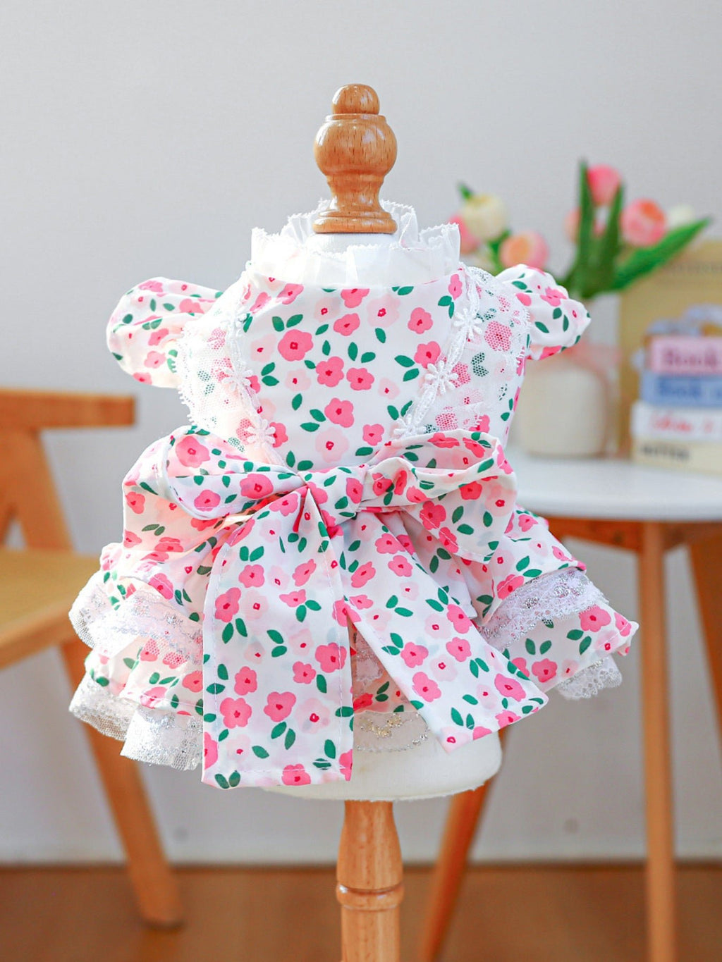 Fashionable Printed Pet Dress With Bow - ꫀꪶꫀᧁꪖꪀᥴꫀ꠸ᠻꪗ~ 𝔈𝔪𝔟𝔯𝔞𝔠𝔢 𝔈𝔩𝔢𝔤𝔞𝔫𝔠𝔢