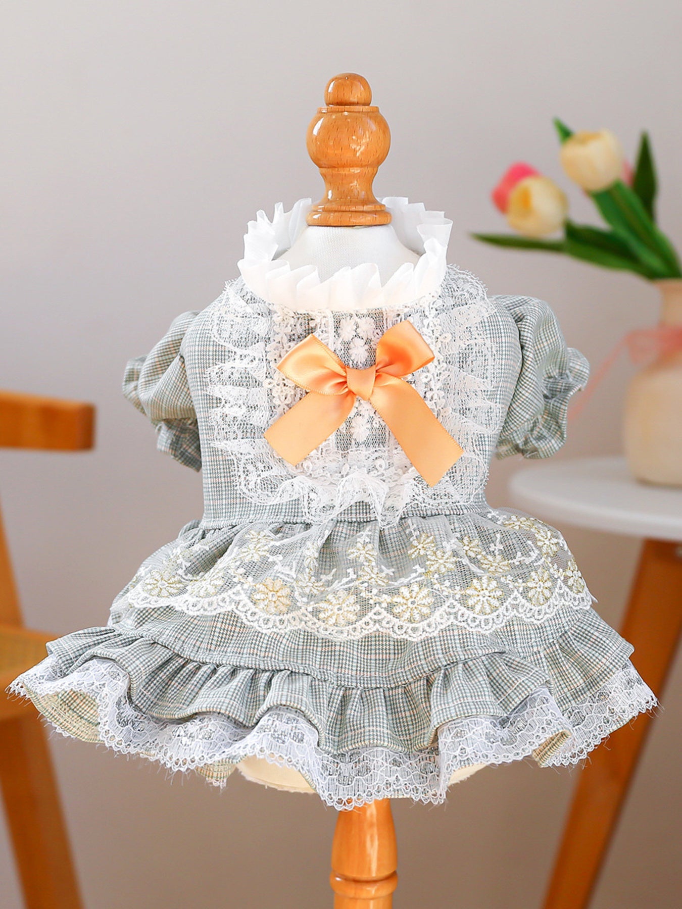 Fashionable Printed Pet Dress With Bow - ꫀꪶꫀᧁꪖꪀᥴꫀ꠸ᠻꪗ~ 𝔈𝔪𝔟𝔯𝔞𝔠𝔢 𝔈𝔩𝔢𝔤𝔞𝔫𝔠𝔢