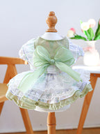 Fashionable Printed Pet Dress With Bow - ꫀꪶꫀᧁꪖꪀᥴꫀ꠸ᠻꪗ~ 𝔈𝔪𝔟𝔯𝔞𝔠𝔢 𝔈𝔩𝔢𝔤𝔞𝔫𝔠𝔢