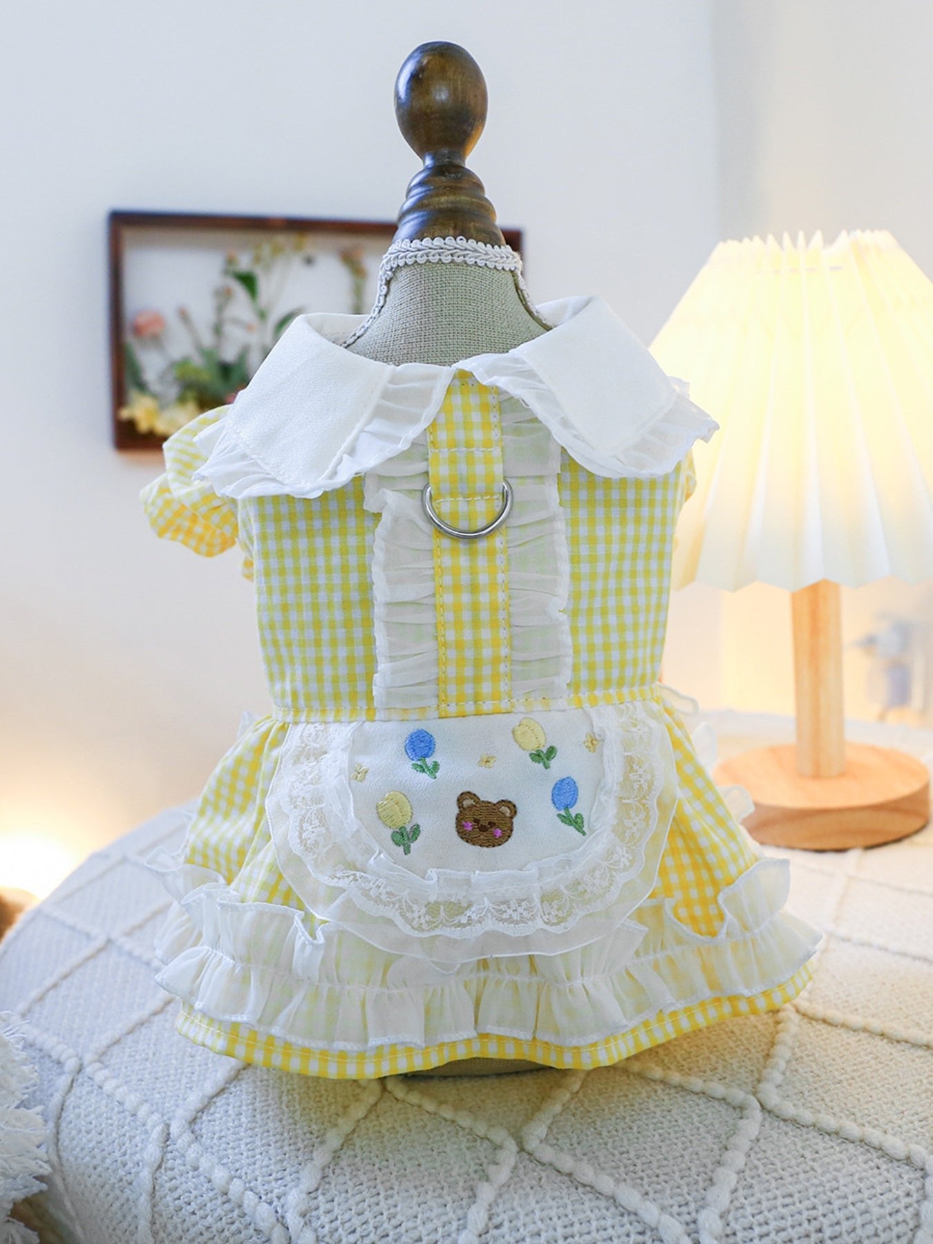 Fashionable Printed Pet Dress With Bow - ꫀꪶꫀᧁꪖꪀᥴꫀ꠸ᠻꪗ~ 𝔈𝔪𝔟𝔯𝔞𝔠𝔢 𝔈𝔩𝔢𝔤𝔞𝔫𝔠𝔢