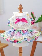 Fashionable Printed Pet Dress With Bow - ꫀꪶꫀᧁꪖꪀᥴꫀ꠸ᠻꪗ~ 𝔈𝔪𝔟𝔯𝔞𝔠𝔢 𝔈𝔩𝔢𝔤𝔞𝔫𝔠𝔢