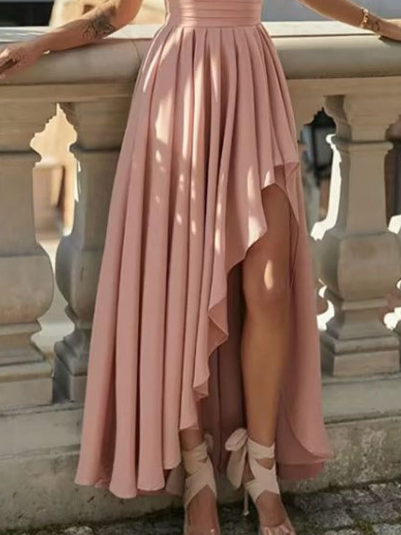 Full Size One - Shoulder Asymmetrical Hen Dress Plus Size - ꫀꪶꫀᧁꪖꪀᥴꫀ꠸ᠻꪗ~ 𝔈𝔪𝔟𝔯𝔞𝔠𝔢 𝔈𝔩𝔢𝔤𝔞𝔫𝔠𝔢