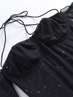 Glitter Mini Dress with Sleeves - ꫀꪶꫀᧁꪖꪀᥴꫀ꠸ᠻꪗ~ 𝔈𝔪𝔟𝔯𝔞𝔠𝔢 𝔈𝔩𝔢𝔤𝔞𝔫𝔠𝔢