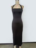 Halter Neck Bodycon Midi Dress - ꫀꪶꫀᧁꪖꪀᥴꫀ꠸ᠻꪗ~ 𝔈𝔪𝔟𝔯𝔞𝔠𝔢 𝔈𝔩𝔢𝔤𝔞𝔫𝔠𝔢