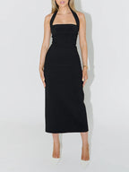 Halter Neck Bodycon Midi Dress - ꫀꪶꫀᧁꪖꪀᥴꫀ꠸ᠻꪗ~ 𝔈𝔪𝔟𝔯𝔞𝔠𝔢 𝔈𝔩𝔢𝔤𝔞𝔫𝔠𝔢